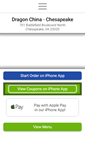 Mobile Screenshot of dragonchinachesapeake.com